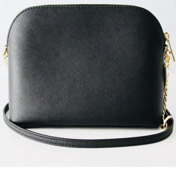 Michael Kors Black Jet Set Travel Medium Dome Crossbody Bag - Picture 8 of 12